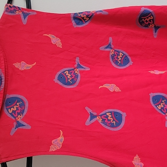 Vintage Fish Print Maxi Dress - Picture 3 of 7